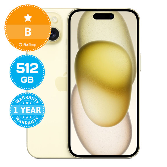 Apple iPhone 15 Yellow 512GB B Refurbished