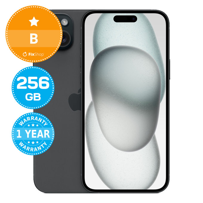 Apple iPhone 15 Plus Black 256GB B Refurbished