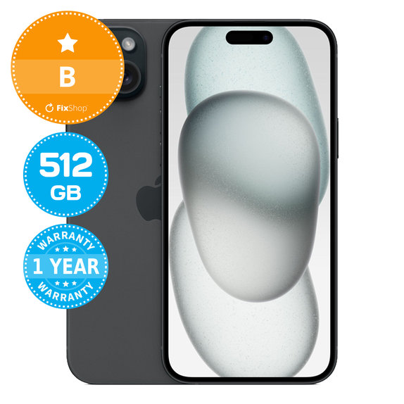 Apple iPhone 15 Plus Black 512GB B Refurbished