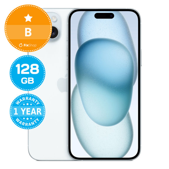 Apple iPhone 15 Plus Blue 128GB B Refurbished