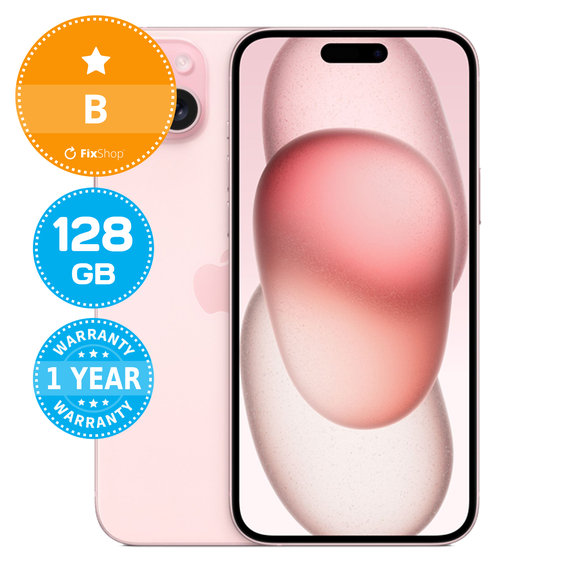 Apple iPhone 15 Plus Pink 128GB B Refurbished