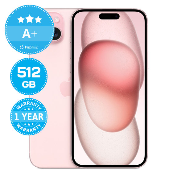 Apple iPhone 15 Plus Pink 512GB A+ Refurbished