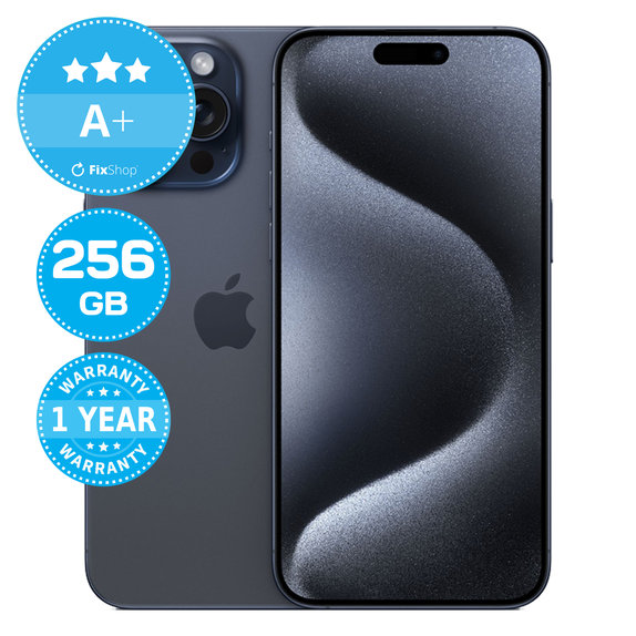 Apple iPhone 15 Pro Max Blue Titanium 256GB A+ Refurbished