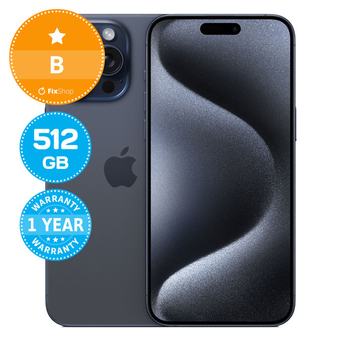 Apple iPhone 15 Pro Max Blue Titanium 512GB B Refurbished