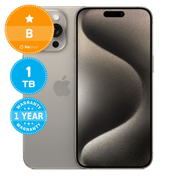 Apple iPhone 15 Pro Max Natural Titanium 1TB B Refurbished