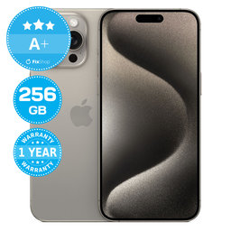 Apple iPhone 15 Pro Max Natural Titanium 256GB A+ Refurbished