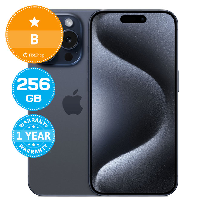 Apple iPhone 15 Pro Blue Titanium 256GB B Refurbished
