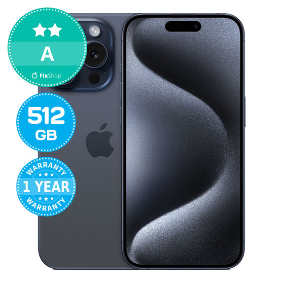 Apple iPhone 15 Pro Blue Titanium 512GB A Refurbished