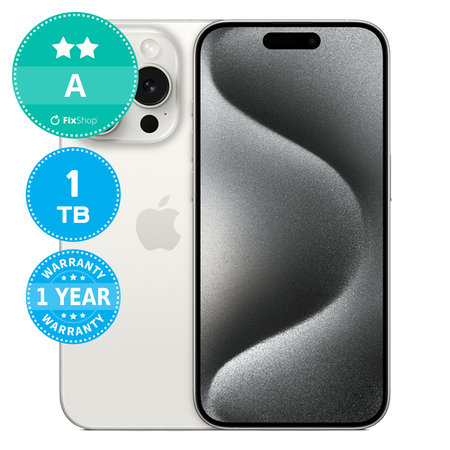 Apple iPhone 15 Pro White Titanium 1TB A Refurbished