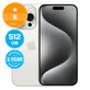 Apple iPhone 15 Pro White Titanium 512GB B Refurbished
