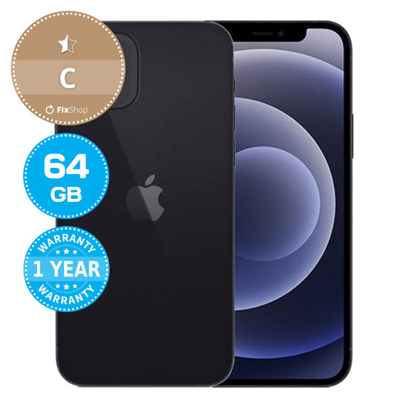 Apple iPhone 12 Black 64GB C Refurbished