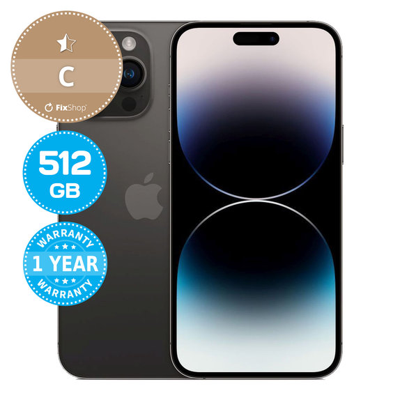 Apple iPhone 14 Pro Max Space Black 512GB C Refurbished