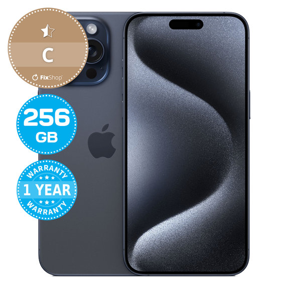 Apple iPhone 15 Pro Max Blue Titanium 256GB C Refurbished
