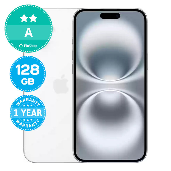Apple iPhone 16 White 128GB A Refurbished