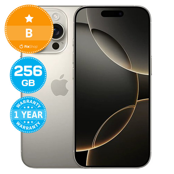 Apple iPhone 16 Pro Natural Titanium 256GB B Refurbished