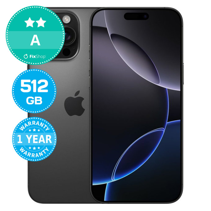 Apple iPhone 16 Pro Max Black Titanium 512GB A Refurbished