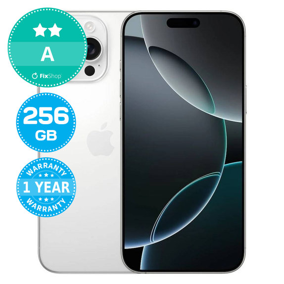 Apple iPhone 16 Pro Max White Titanium 256GB A Refurbished