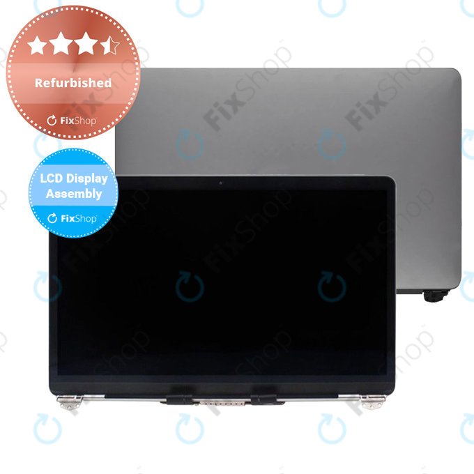 Apple MacBook Air 13" A1932 (2019), 13" A2179 (2020) - LCD Display + Frontglas + Abdeckung (Space Gray) Refurbished