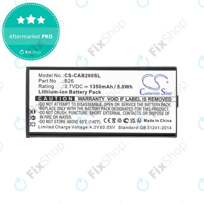 Batterie für Cat B26, 1350mAh, Li-Ion, 3.7V, B26, HQ