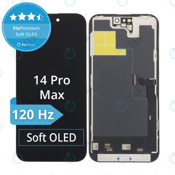 Display Soft OLED für iPhone 14 Pro Max, Touchscreen-Glas mit Rahmen, DIAGNOSTIC