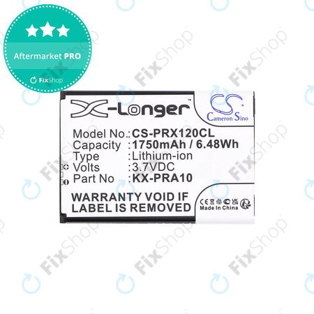 Batterie für Panasonic KX-PRX110, 120, 150, 1750mAh, Li-Ion, 3.7V, KX-PRA10, HQ