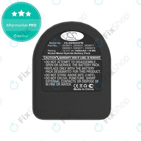 Akku batterie für Dewalt DCD940B2, DCD910KX, 1500mAh, Ni-MH, 12V, DC9071, DE9074, HQ