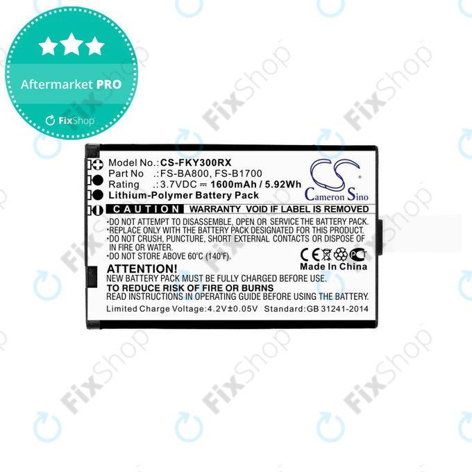 Akku batterie für Flysky FA605, FS-GT2B, FS-I10, 1600mAh, Li-Pol, 3.7V, FS-BA800, HQ