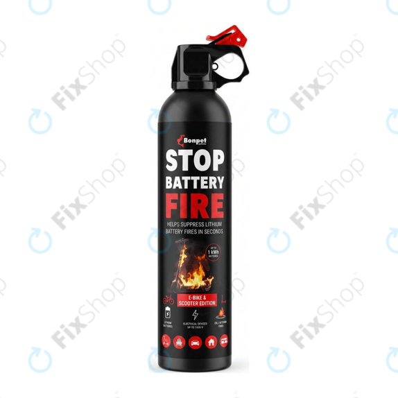 Bonpet Feuerlöschspray für Lithium-Batterien, 500 ml, E-Bike & Scooter Edition