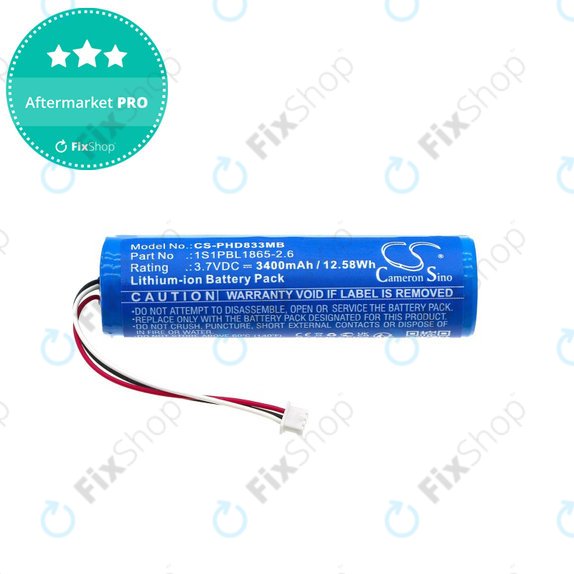 Batterie für Philips Avent SCD833, Avent SCD835, Avent SCD841, Avent SCD831, 3400mAh, Li-ion, 3.7V, 1S1PBL1865-2.6, HQ