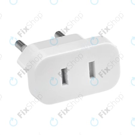 220V Netzstecker-Adapter von US auf EU (Weiß)
