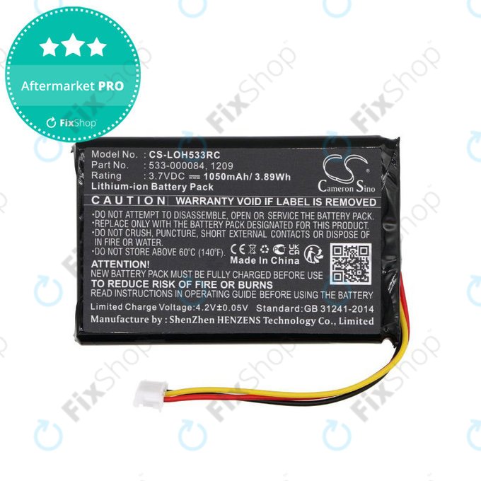 Akku batterie für Logitech Harmony Touch, Ultimate, 1050mAh, Li-Ion, 3.7V, 533-000083, HQ