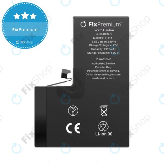 Akku Batterie für iPhone 14 Pro Max, 4323mAh, A2830, FixPremium