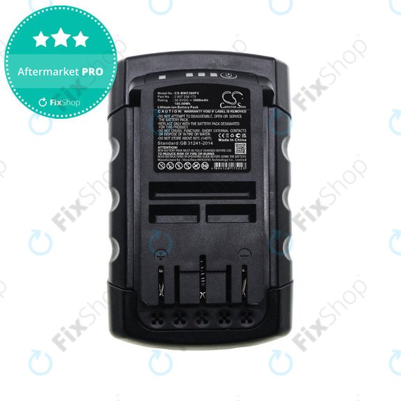 Batterie für Bosch Rotak 32li, 37li, 43li, Easyrotak 36-550, 5000mAh, Li-Ion, 36V, 2 607 336 173, HQ