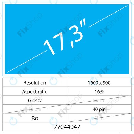 17.3 LCD Fat Glossy 40 pin HD+
