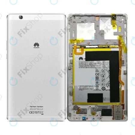 Huawei Mediapad M3 8.4 - Akkudeckel + Batterie HB2899C0ECW 5100mAh (Silber) - 02350YHC, 02351PHQ