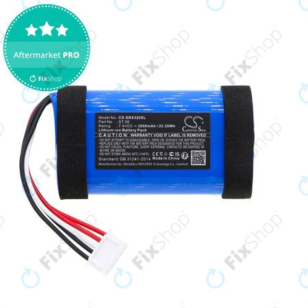 Batterie für Sony SRS-XB31, 3000mAh, Li-Ion, 7.4V, ST-06, HQ
