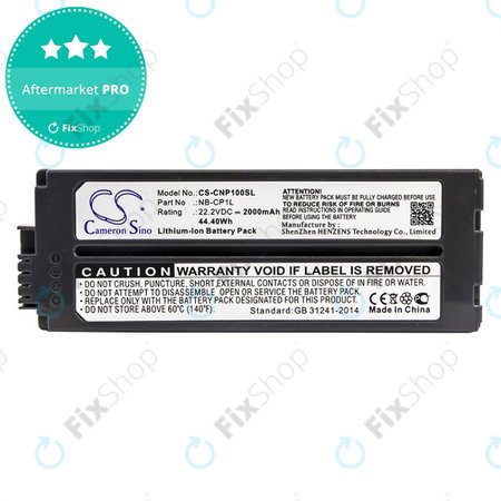 Akku batterie für Canon Selphy CP, 2000mAh, Li-Ion, 22.2V, NB-CP1L, HQ