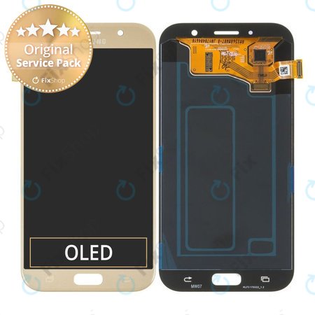 Samsung Galaxy A7 A720F (2017) - LCD Display + Touchscreen Front Glas (Gold Sand) - GH97-19723B, GH97-19811B Genuine Service Pack
