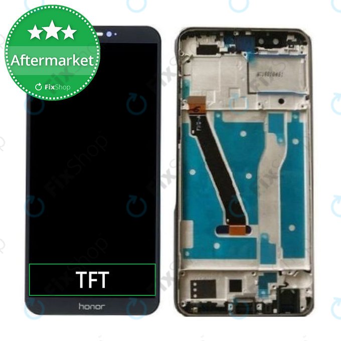 Huawei Honor 9 Lite - LCD Display + Touchscreen Front Glas + Rahmen (Midnight Black) TFT