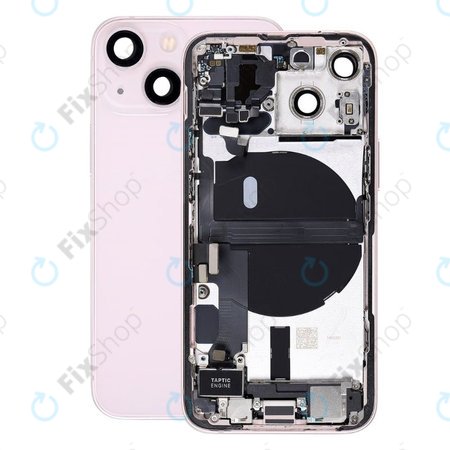 Apple iPhone 13 Mini - Backcover mit Kleinteilen (Pink)