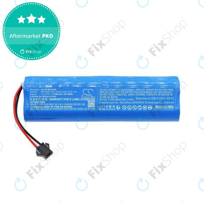 Xiaomi Roidmi EVE Plus, Viomi, Lydsto, Proscenic, Tefal - Akku Batterie NR18650 M26-4S2P, SUN-INTE-181, H18650CH-4S2P Li-Ion 14.4V 6700mAh HQ