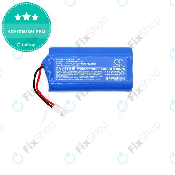 Batterie für Concept VR3110, VR3115, VR3000, 2600mAh, Li-Ion, 14.4V, INR18650 MH1-4S1P, HQ
