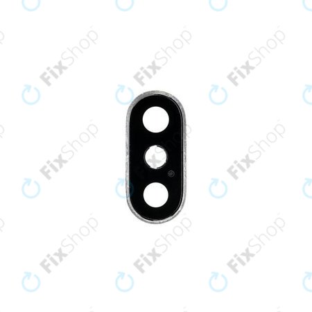 Apple iPhone XS - Rahmen Kameraglas (Silver)