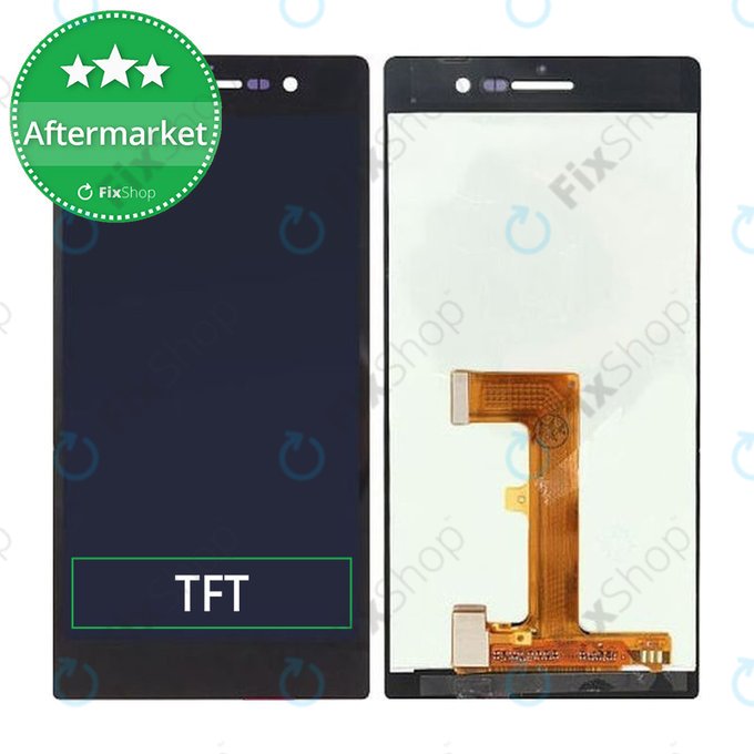 Huawei Ascend P7 - LCD Display + Touchscreen Front Glas (Black) TFT