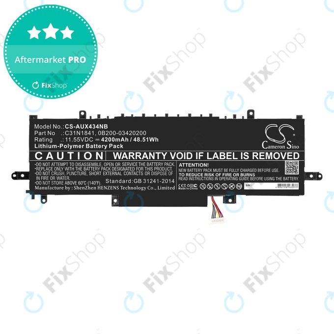 Akku batterie für Asus ZenBook 14, Flip 14, 4200mAh, Li-Pol, 11.55V, C31N1841, HQ