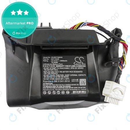 Akku batterie für Robomow City MC300, 400, 500, 800, 1000, 1200, 3000mAh, Li-Ion, 25.6V, BAT7000B, HQ