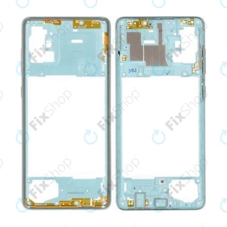 Samsung Galaxy A71 A715F - Mittlerer Rahmen (Prism Crush Blue) - GH98-44756C Genuine Service Pack