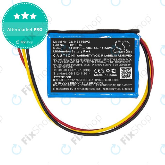 Akku batterie für Hobot 168, 188, 198, 268, 288, 298, 368, 388, 800mAh, Li-Ion, 14.8V, HB16815, HQ