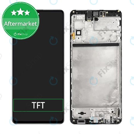 Samsung Galaxy M51 M515F - LCD Display + Touchscreen Front Glas + Rahmen (Celestial Black) TFT