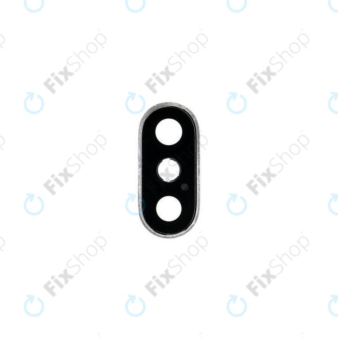 Apple iPhone XS - Rahmen Kameraglas (Silver)